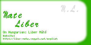 mate liber business card